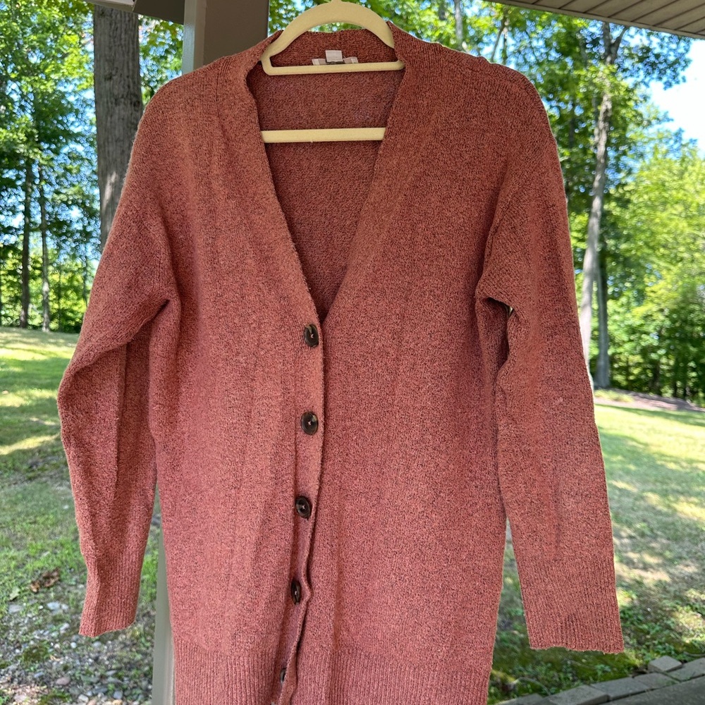 Women's Salmon Cardigan Sweater